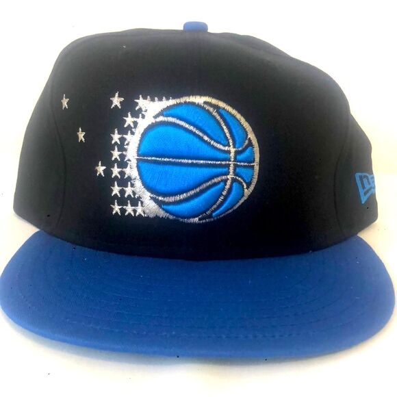 Orlando Magic Hardwood Classics Black/Blue 9FIFTY Snapback Hat Vintage Logo NEW - Picture 1 of 9